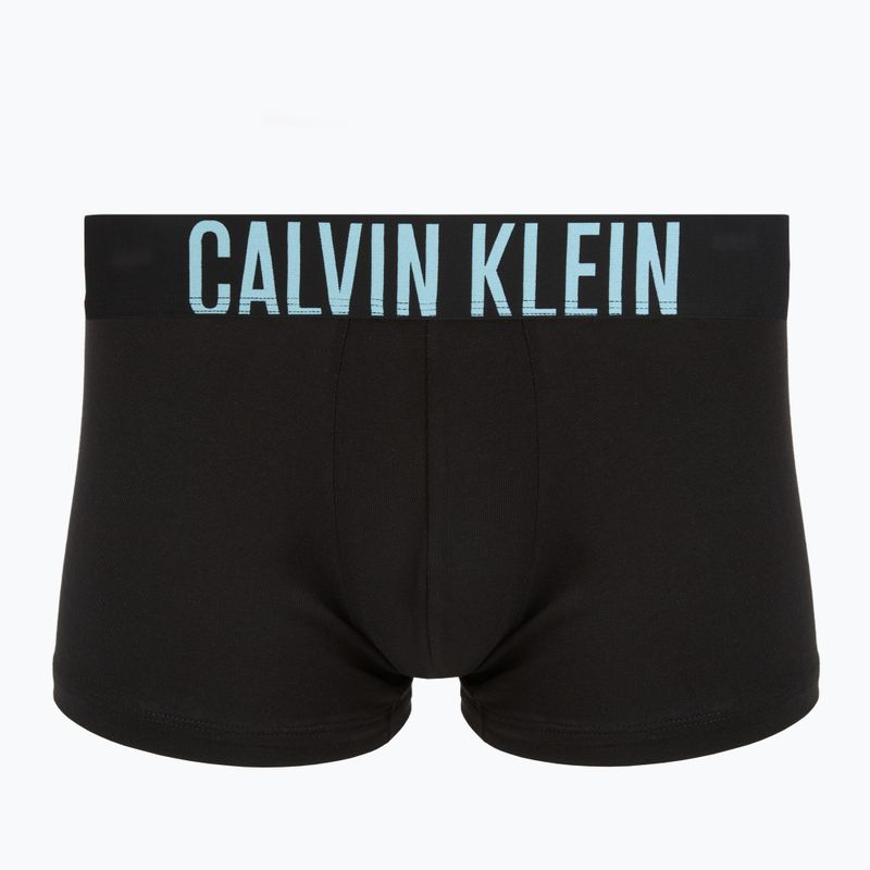 Férfi boxer nadrág Calvin Klein 000NB3608A Trunk 3 pairs black with harbor mist logo/ black with 3