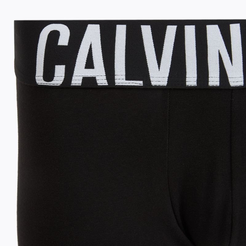 Férfi boxer nadrág Calvin Klein 000NB3608A Trunk 3 pairs black with harbor mist logo/ black with 5