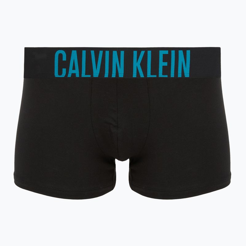 Férfi boxer Calvin Klein 000NB3608A Trunk 3 pár fekete zabpehely logóval/fekete age 3