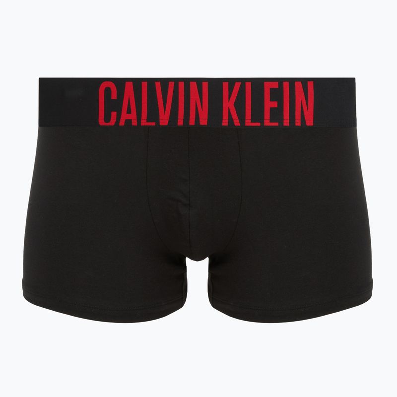 Férfi boxer Calvin Klein 000NB3608A Trunk 3 pár fekete zabpehely logóval/fekete age 4