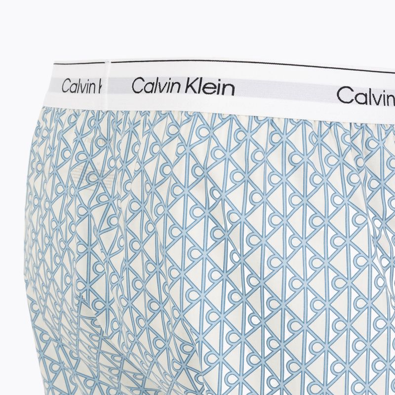 Boxeralsó Calvin Klein LV00NM2831 Boxer Trad icon cotton emblem chalk/gulf blue 3
