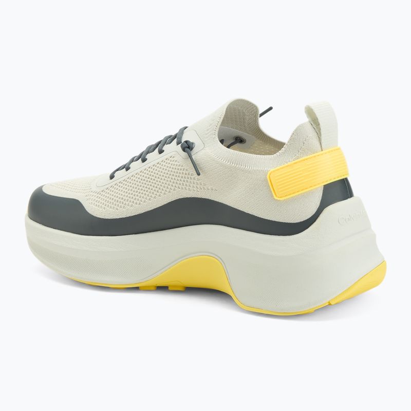 Férfi cipők Calvin Klein YM0YM01457 Chunky Runner Fűzős Zokni-szerű Kötött vaporous white/coal/buttercup 3