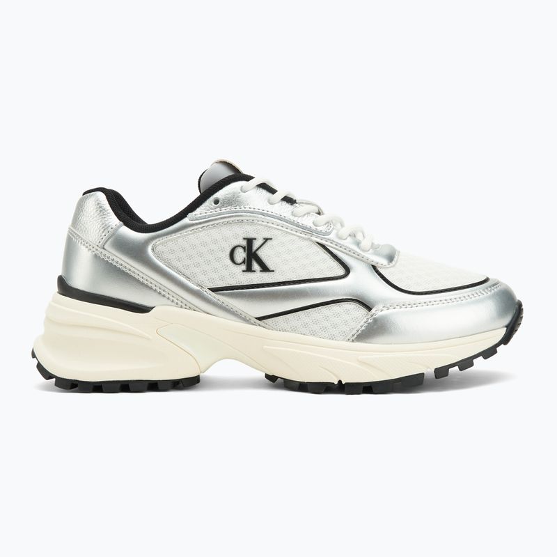 Női cipők Calvin Klein YW0YW02063 Hike Runner Lace Up Mesh Mix silver/black/bright white 2