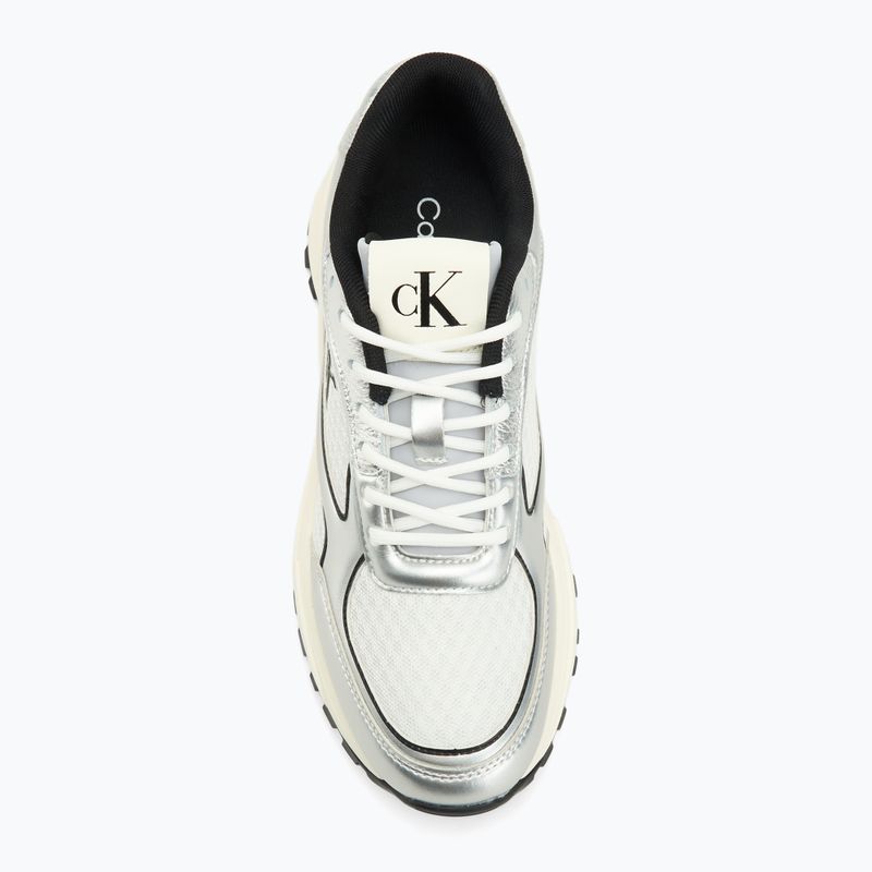 Női cipők Calvin Klein YW0YW02063 Hike Runner Lace Up Mesh Mix silver/black/bright white 5