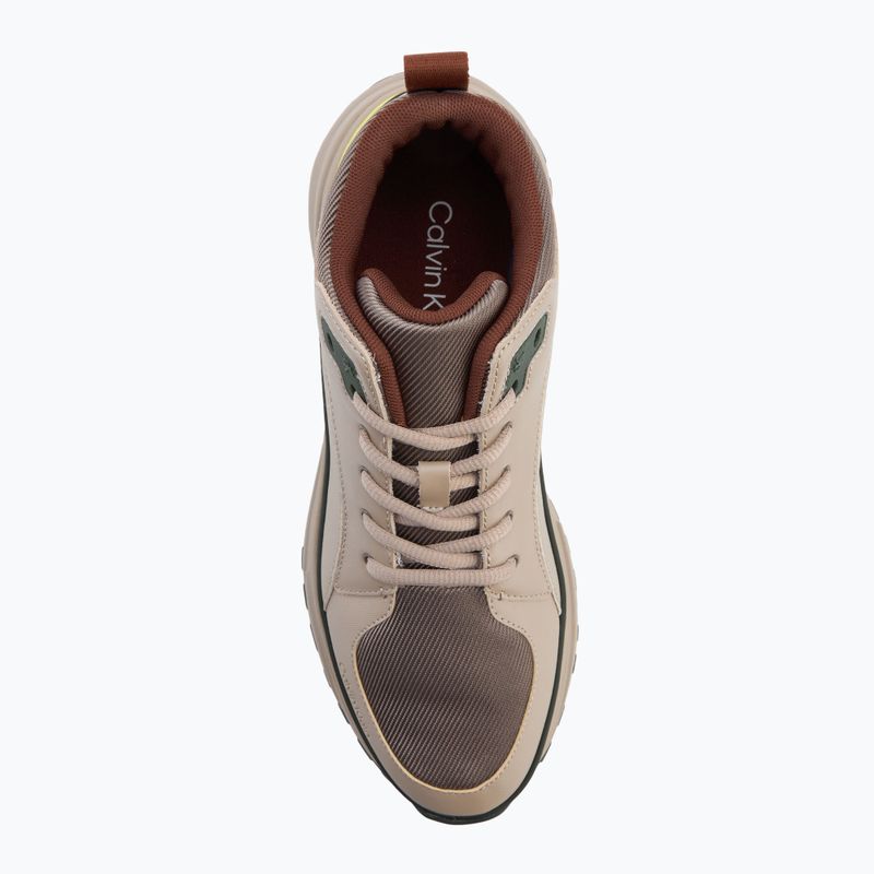 Férfi cipők Calvin Klein YM0YM01418 Hike Runner Mid Laceup Tech Mix desert taupe/smog/sorrel/thyme 5
