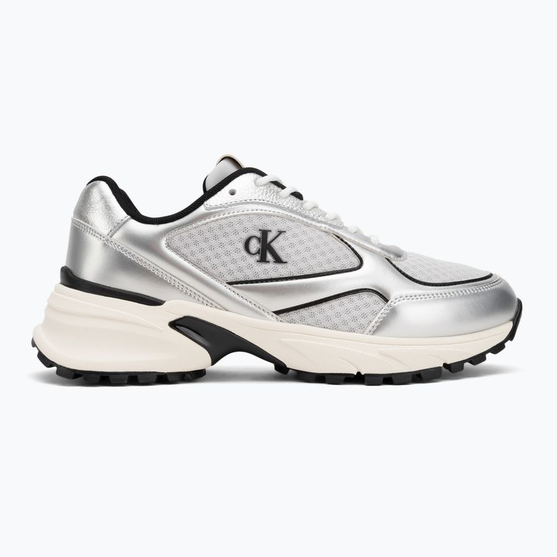 Férfi cipő Calvin Klein YM0YM01402 Hike Runner Laceup Mesh Mix silver/black/marshmallow 2