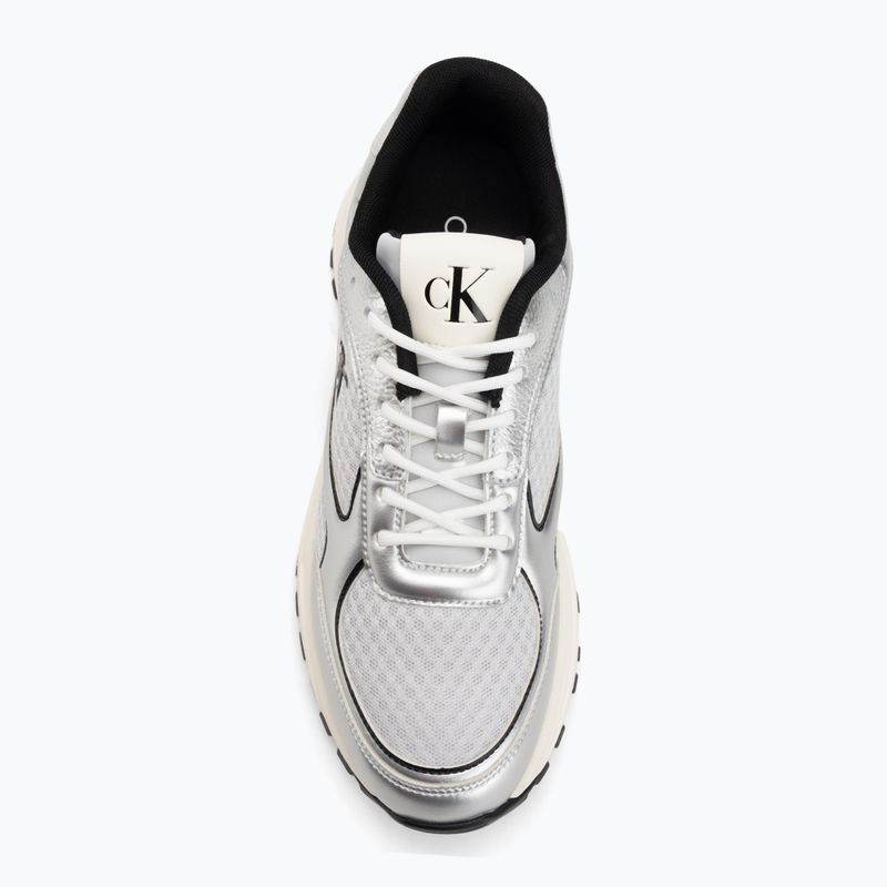 Férfi cipő Calvin Klein YM0YM01402 Hike Runner Laceup Mesh Mix silver/black/marshmallow 5