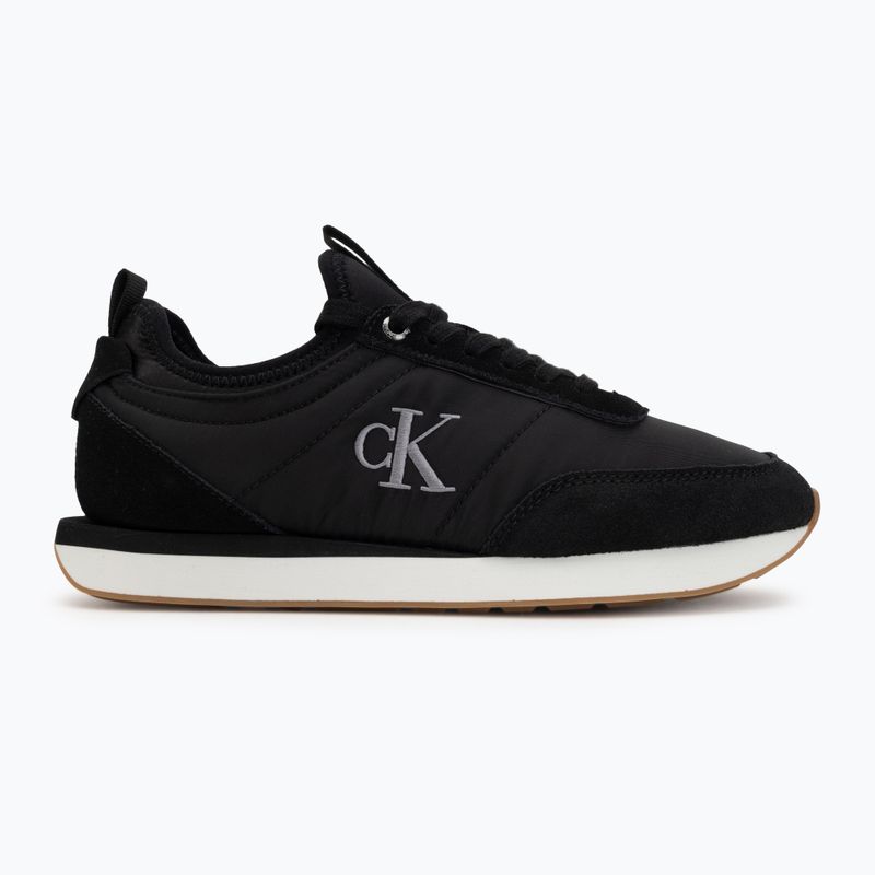 Női cipők Calvin Klein YW0YW02060 Retro Runner Sock Laceup Mix Mat black/gyn metal/gum 2