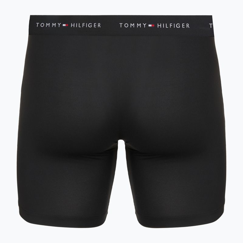 Férfi boxer nadrág Tommy Hilfiger Micro Long 3 pack black/black/black 3