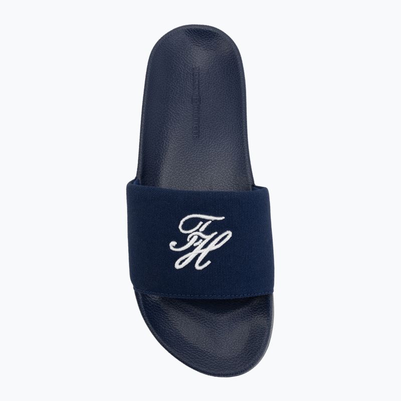 Női papucsok Tommy Hilfiger Script Pool preppy navy 5