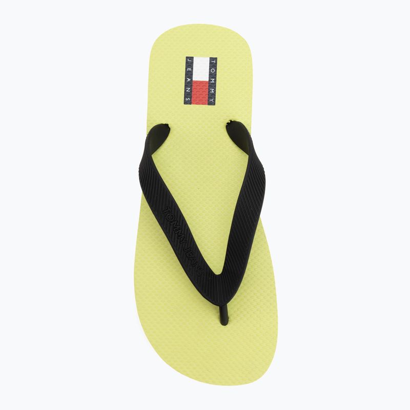 Női flip-flop papucsok Tommy Jeans Logo Summer lime essence/black 5