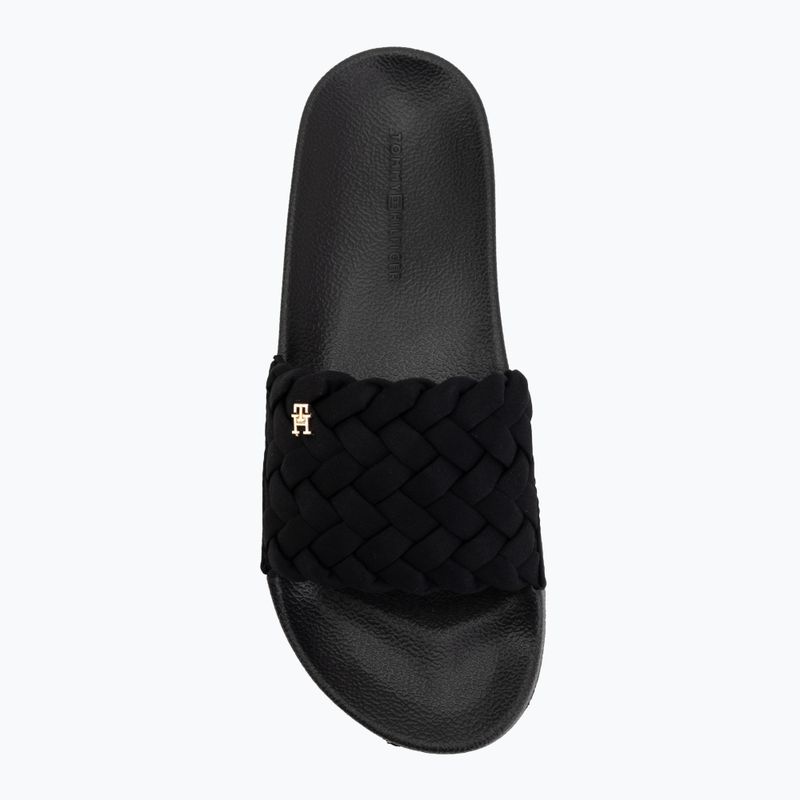 Női papucsok Tommy Hilfiger Braided Pool black 5