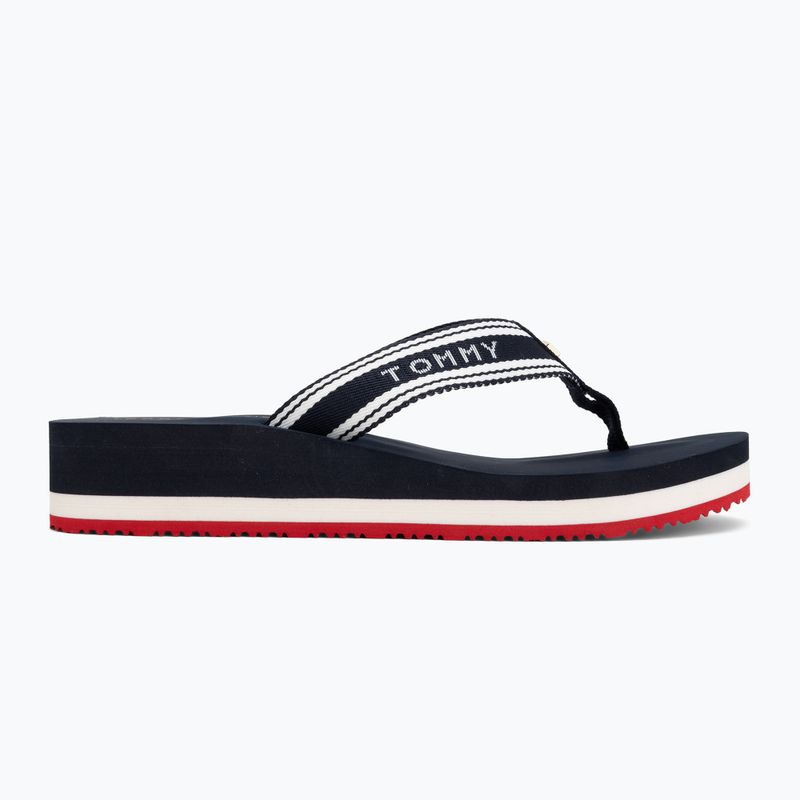 Női flip-flop papucsok Tommy Hilfiger Flag Print Summer Sandal rwb 2