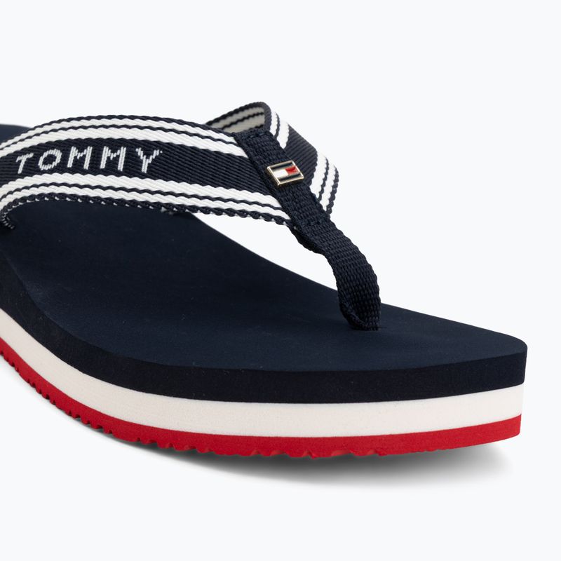 Női flip-flop papucsok Tommy Hilfiger Flag Print Summer Sandal rwb 7