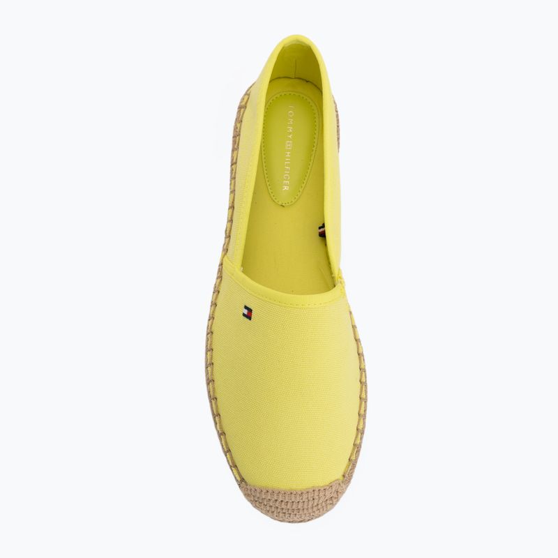 Női spárgatalpú cipők Tommy Hilfiger Flag Canvas lime 5