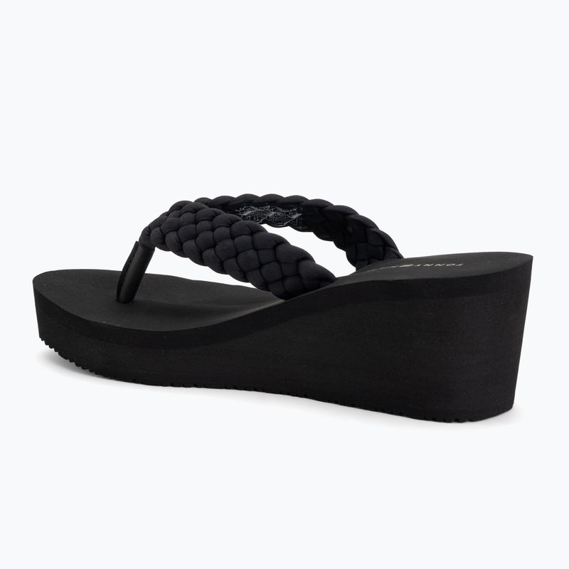Női flip-flop papucsok Tommy Hilfiger Wedge Braided Summer Sandal black 3