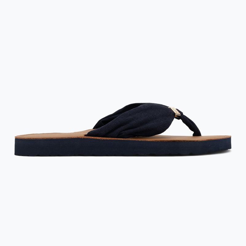 Női flip-flop papucsok Tommy Hilfiger Footbed Summer Sandal Leather space blue 2