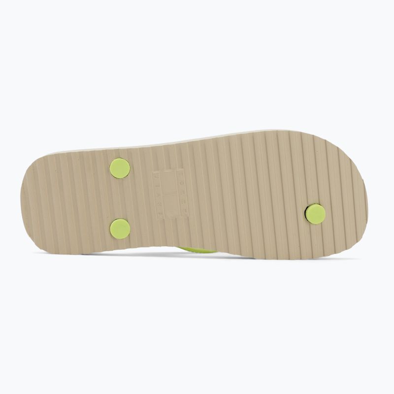 Női flip-flop papucsok Tommy Jeans Logo Summer white clay/lime essence 4