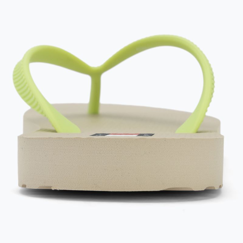 Női flip-flop papucsok Tommy Jeans Logo Summer white clay/lime essence 6