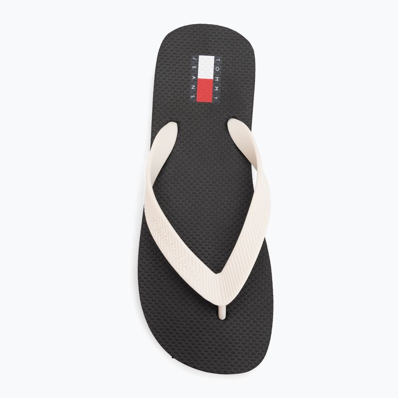 Női flip-flop papucsok Tommy Jeans Logo Summer black/ecru 5