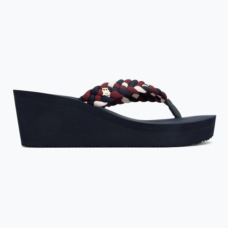 Női flip-flop papucsok Tommy Hilfiger Wedge Braided Summer Sandal rwb 2