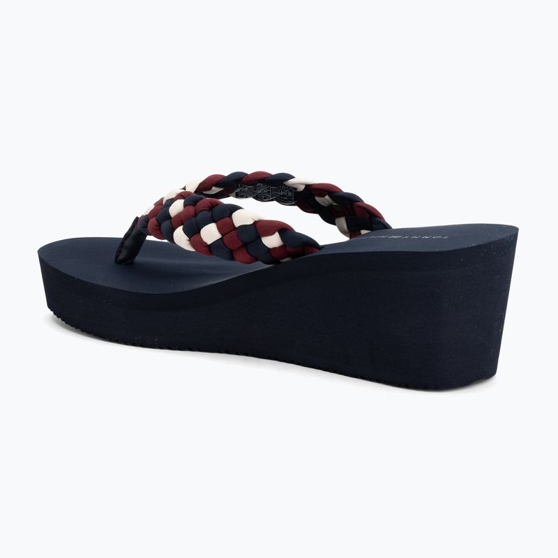 Női flip-flop papucsok Tommy Hilfiger Wedge Braided Summer Sandal rwb 3