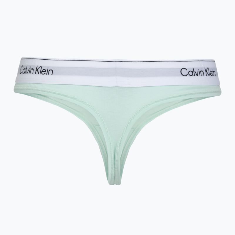 Női tanga Calvin Klein LV00QF8518 Thong feel the mint 2