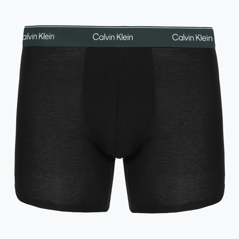 Boxeralsó Calvin Klein LV00NB4394 Brief 3 pairs black with/darkest spruce wb/black w 6