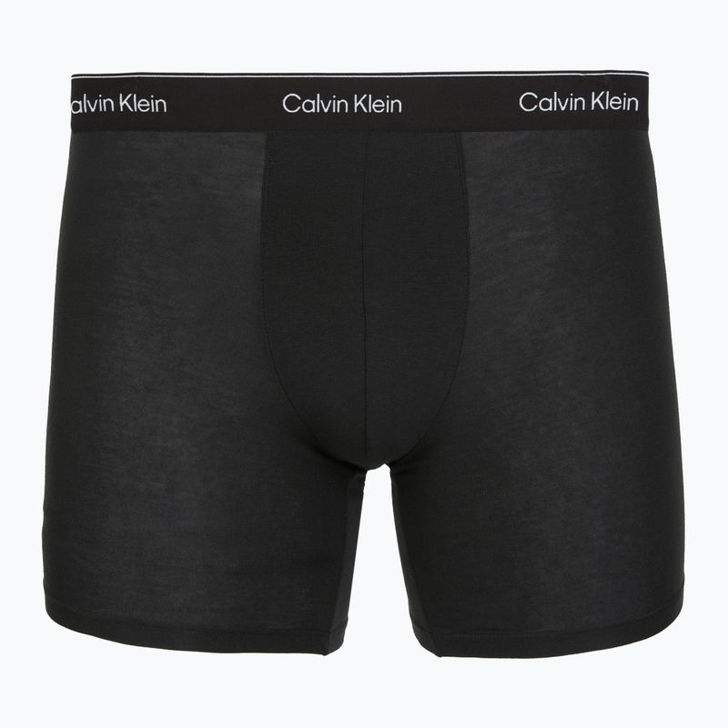 Boxeralsó Calvin Klein LV00NB4394 Brief 3 pairs black w/heavenly iris logo/black w 2