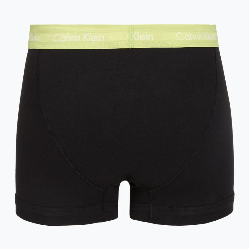 Férfi boxeralsó Calvin Klein 0000U2662G Trunk 3 pairs black in green bloom wb/black in da 3