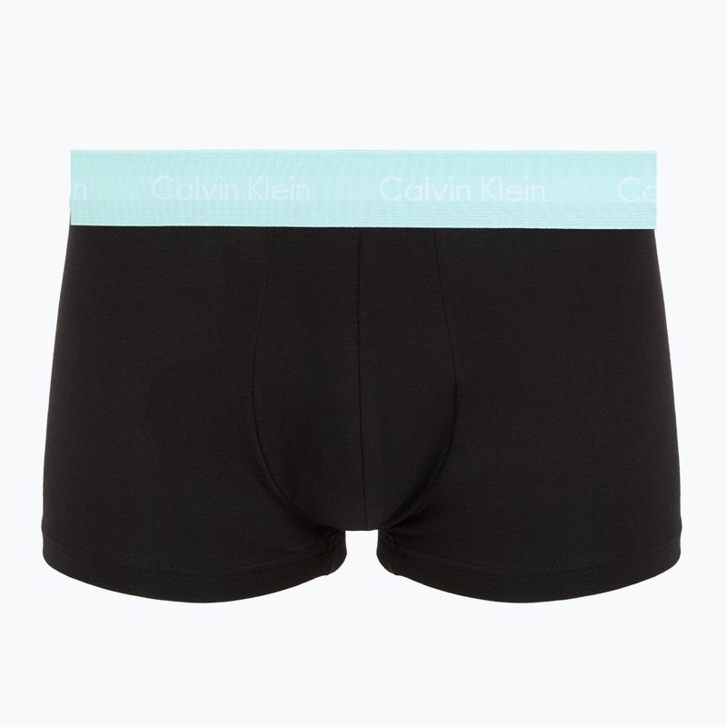 Férfi boxer nadrág Calvin Klein 0000U2664G Low Rise Trunk 3 pairs black in plume wb/ black in misty sag 2