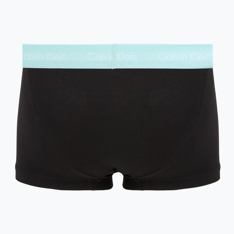 Férfi boxer nadrág Calvin Klein 0000U2664G Low Rise Trunk 3 pairs black in plume wb/ black in misty sag 3