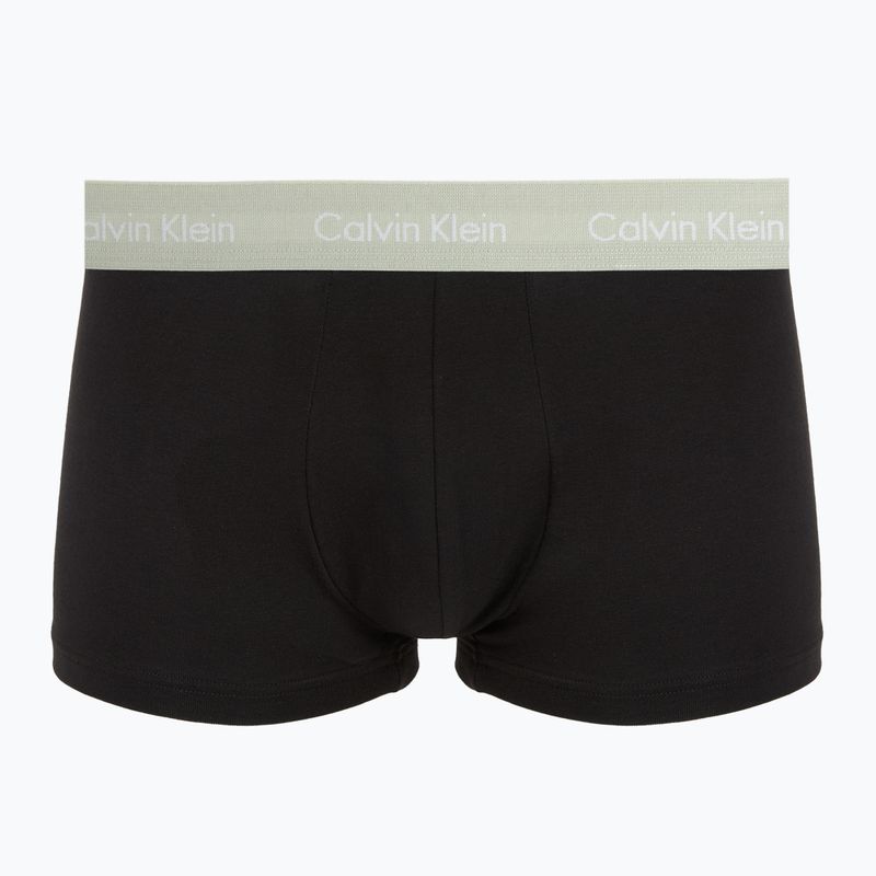 Férfi boxer nadrág Calvin Klein 0000U2664G Low Rise Trunk 3 pairs black in plume wb/ black in misty sag 5