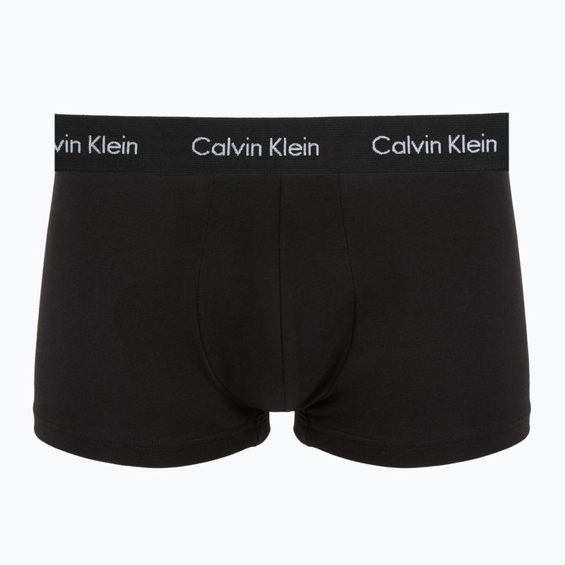 Férfi boxer nadrág Calvin Klein 0000U2664G Low Rise Trunk 3 pairs black in plume wb/ black in misty sag 6