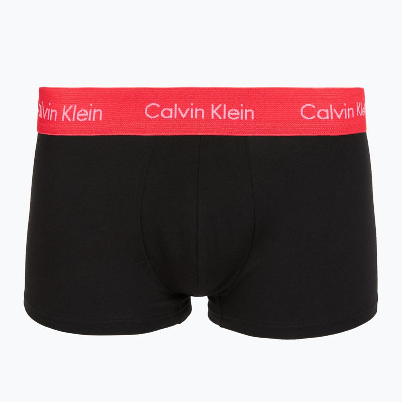 Boxeralsó Calvin Klein LV00NB4412 Low Rise Trunk 5 pairs black in green bloom wb/black in dazzlin 8