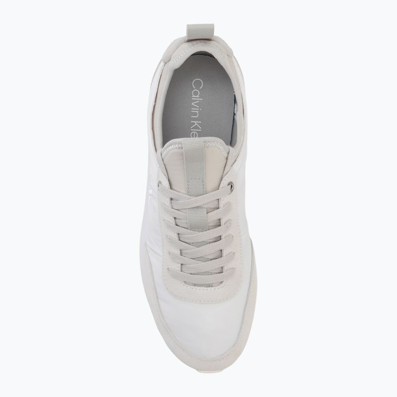 Férfi cipők Calvin Klein YM0YM01414 Retro Runner Sock Laceup Mix mat bright white/light grey 5
