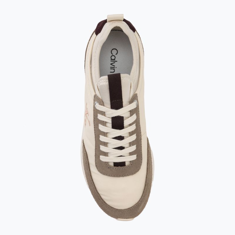 Női cipők Calvin Klein YW0YW02060 Retro Runner Sock Laceup Mix Mat turtledove/spanish villa/bordeaux 5