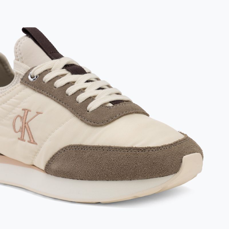 Női cipők Calvin Klein YW0YW02060 Retro Runner Sock Laceup Mix Mat turtledove/spanish villa/bordeaux 7