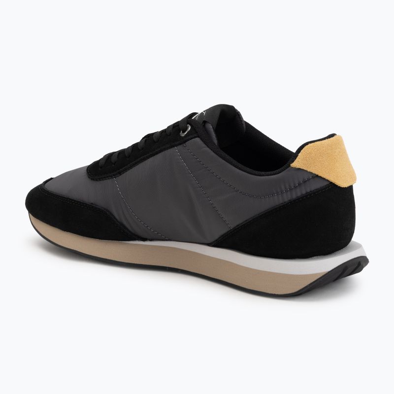 Férfi cipők Calvin Klein HM0HM02212 Retro Runner Bans Leather Suede black/iron gate/amber gold 3