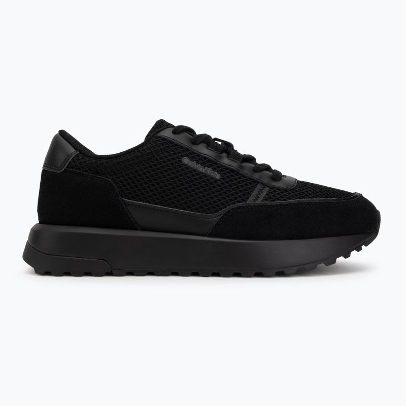 Férfi cipők Calvin Klein HM0HM02215 City Runner Laceup Nylon Recycled Suede triple black 2