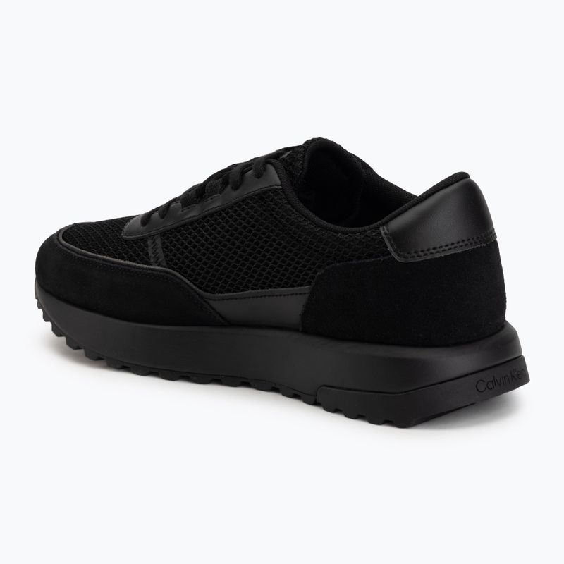 Férfi cipők Calvin Klein HM0HM02215 City Runner Laceup Nylon Recycled Suede triple black 3