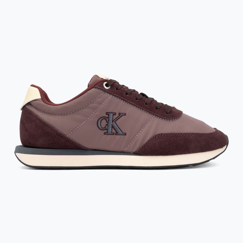 Férfi cipők Calvin Klein YM0YM01361 Retro Runner Ess Mix Mat bordeaux/peppercorn/vanilla 2