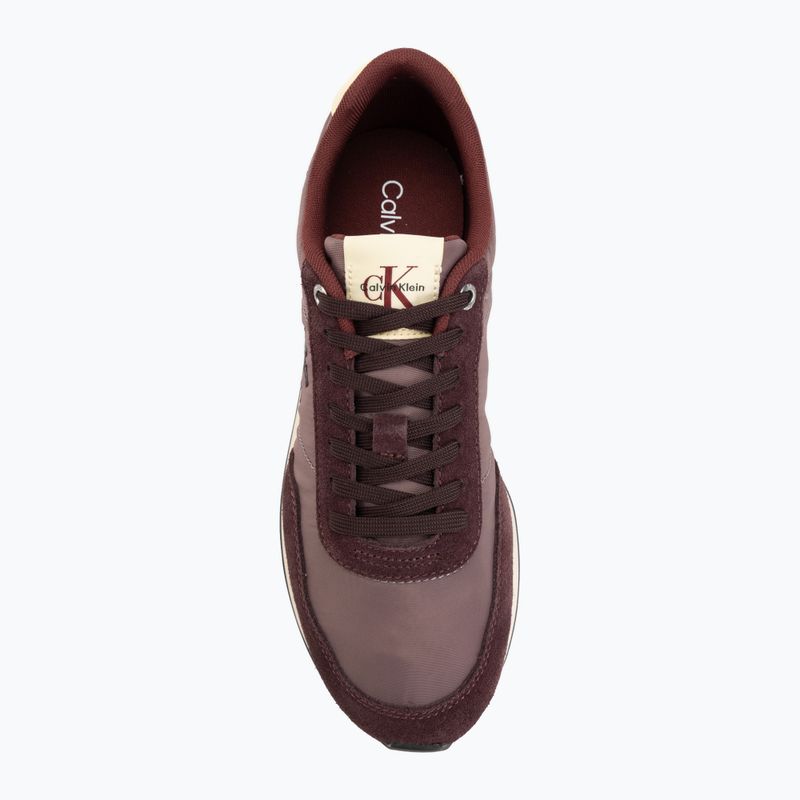 Férfi cipők Calvin Klein YM0YM01361 Retro Runner Ess Mix Mat bordeaux/peppercorn/vanilla 5