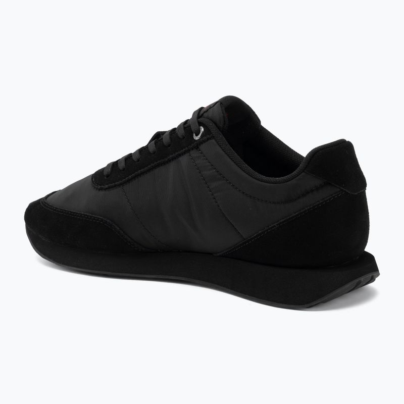 Férfi cipők Calvin Klein HM0HM02212 Retro Runner Bans Leather Suede triple black/adrenaline rush 3