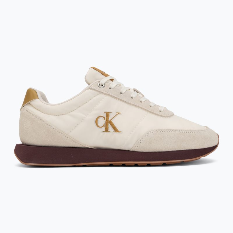 Férfi cipők Calvin Klein YM0YM01361 Retro Runner Ess Mix Mat white swan/tofu/amber gold 2