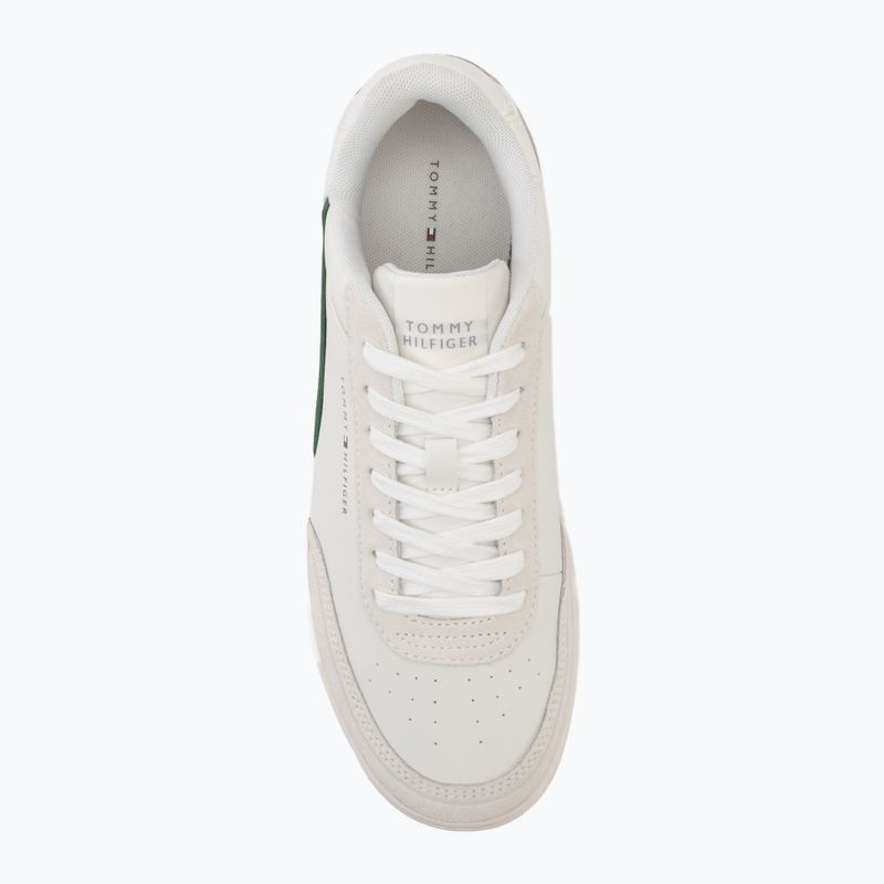 Férfi cipők Tommy Hilfiger Basket Core Leather Suede Mix ecru/street green 5