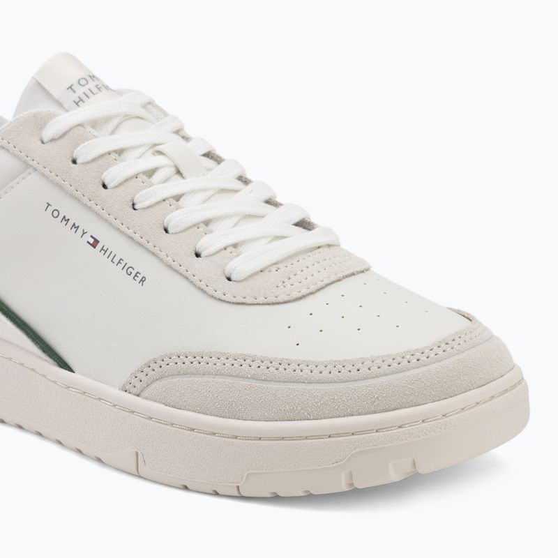 Férfi cipők Tommy Hilfiger Basket Core Leather Suede Mix ecru/street green 7
