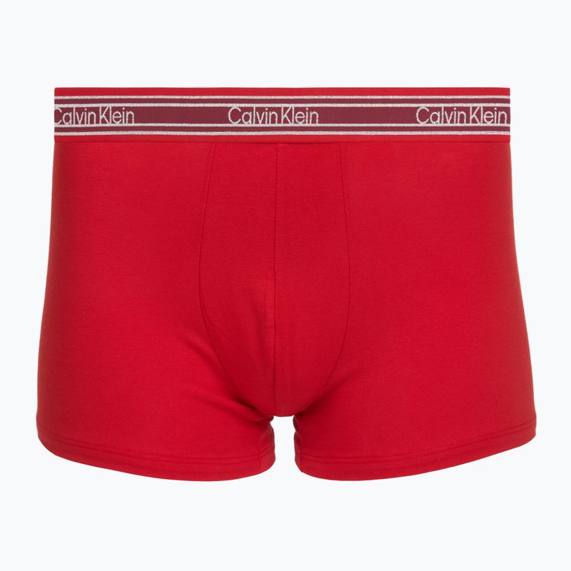 Férfi boxer nadrág Calvin Klein LV00NB4615 Trunk black/established red/goji berry 2