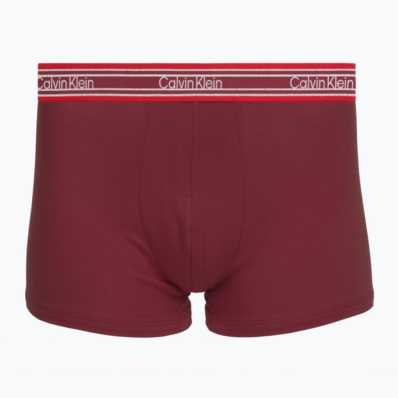 Férfi boxer nadrág Calvin Klein LV00NB4615 Trunk black/established red/goji berry 3