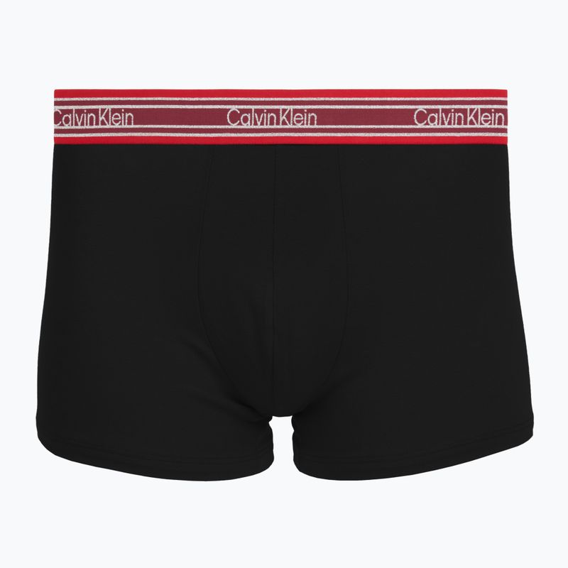 Férfi boxer nadrág Calvin Klein LV00NB4615 Trunk black/established red/goji berry 4